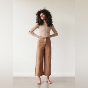 First rite Avery trouser Earth Linen L tan